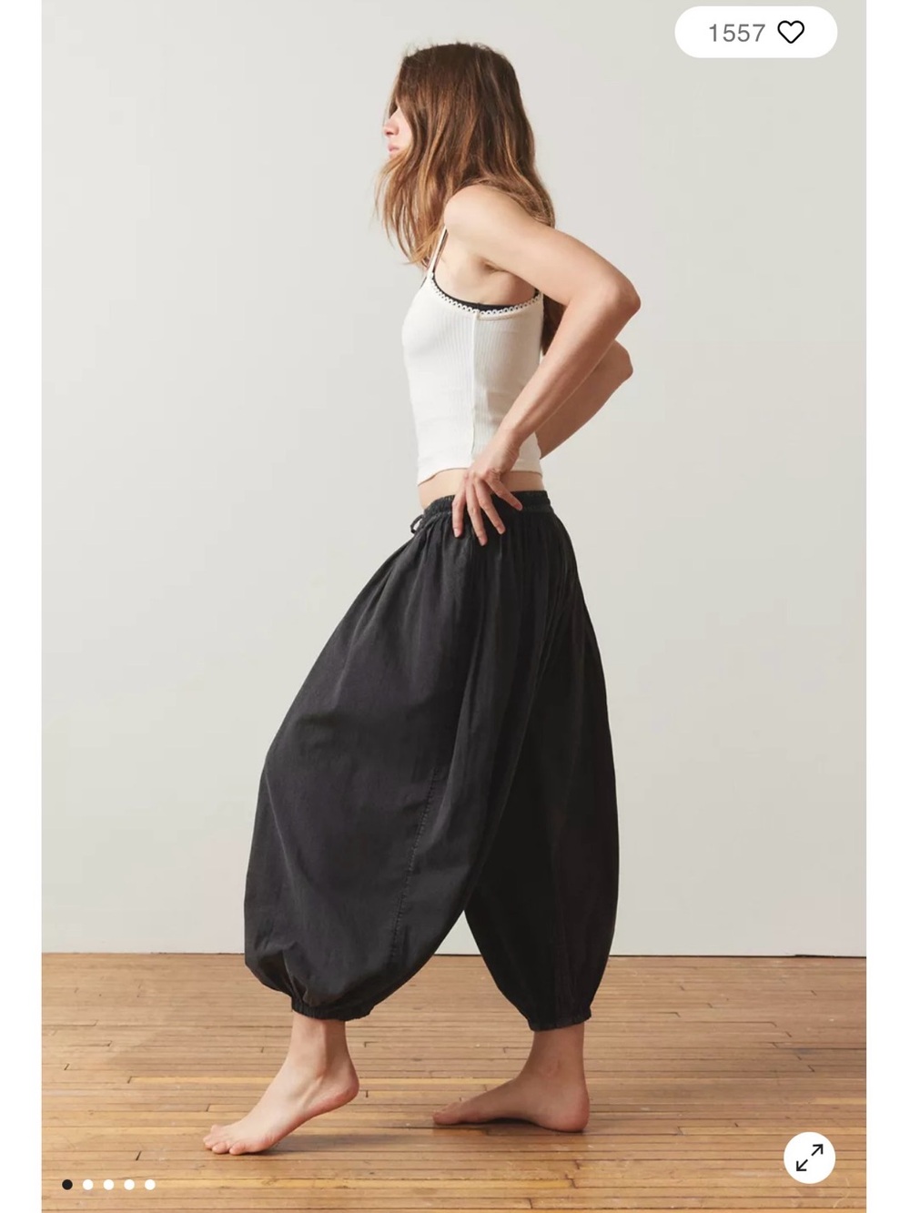NWT Out from Under black Jasmine harem genie balloon pants -